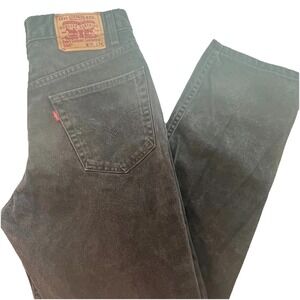 Levis 550 Men's Jeans 34x34 (33.5 L) Black Cotton Denim Relaxed Fit Worn Once